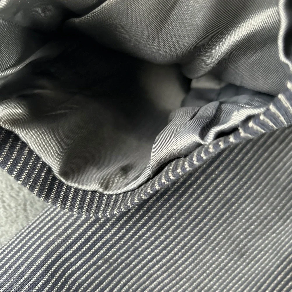 Corneliani Gray Pinstripe Blazer 2-Button Sport Coat Mens ~42R Cotton Flax Silk